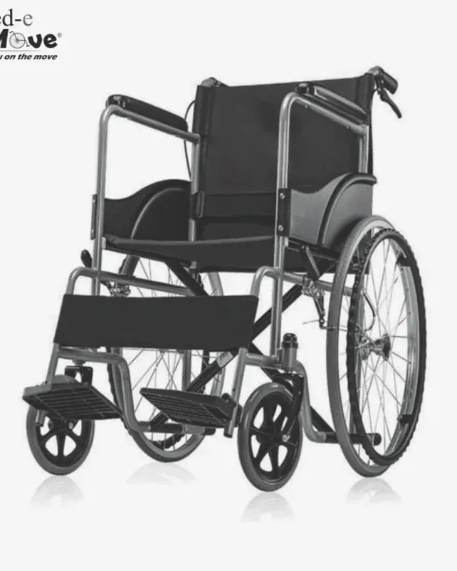 Premium Basic Wheelchair Chrome/Powder Coated Black