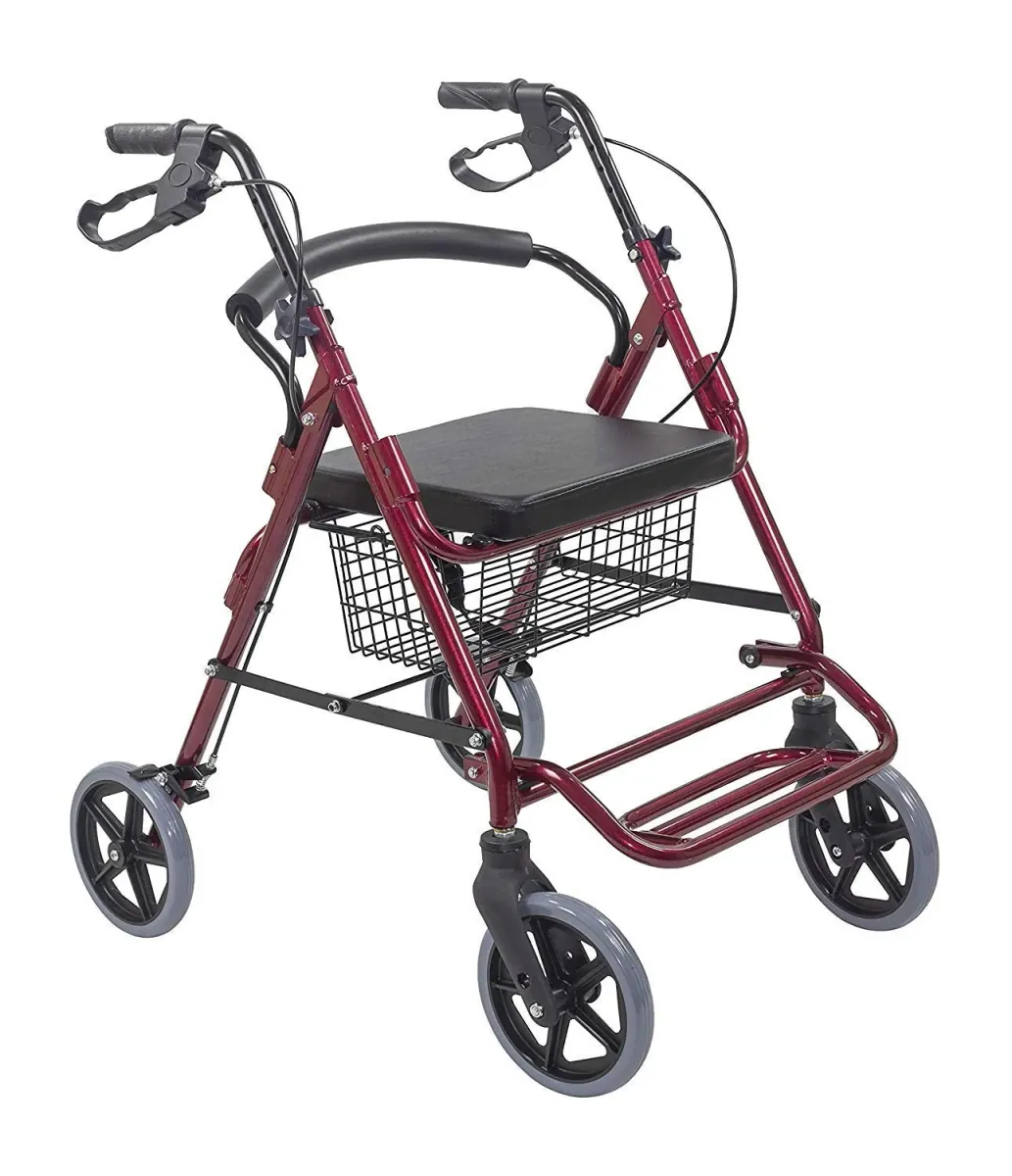 Rollator Walker with Footrest and Break
