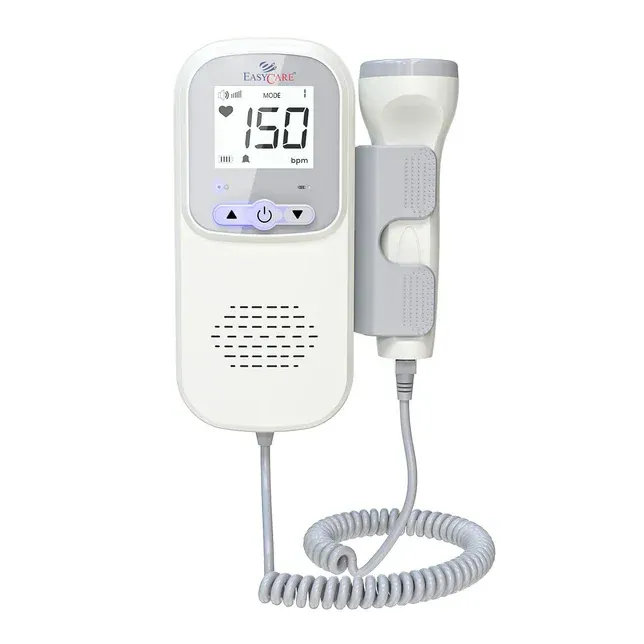 EASYCARE EC2016 (German Tech.) Radiation Free, High Performance, Intelligent Dynamic Detection with Low Power Indicator Fetal Doppler Machine with High sensitivity Probe