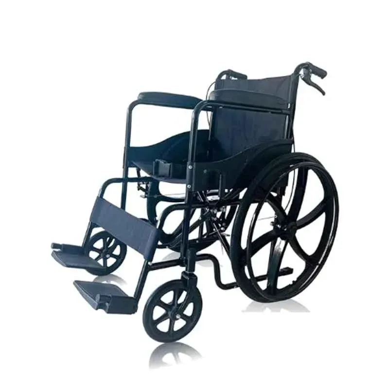 Wheel Chair India Folding Chrome Polished Wheelchair with Attendant Brakes