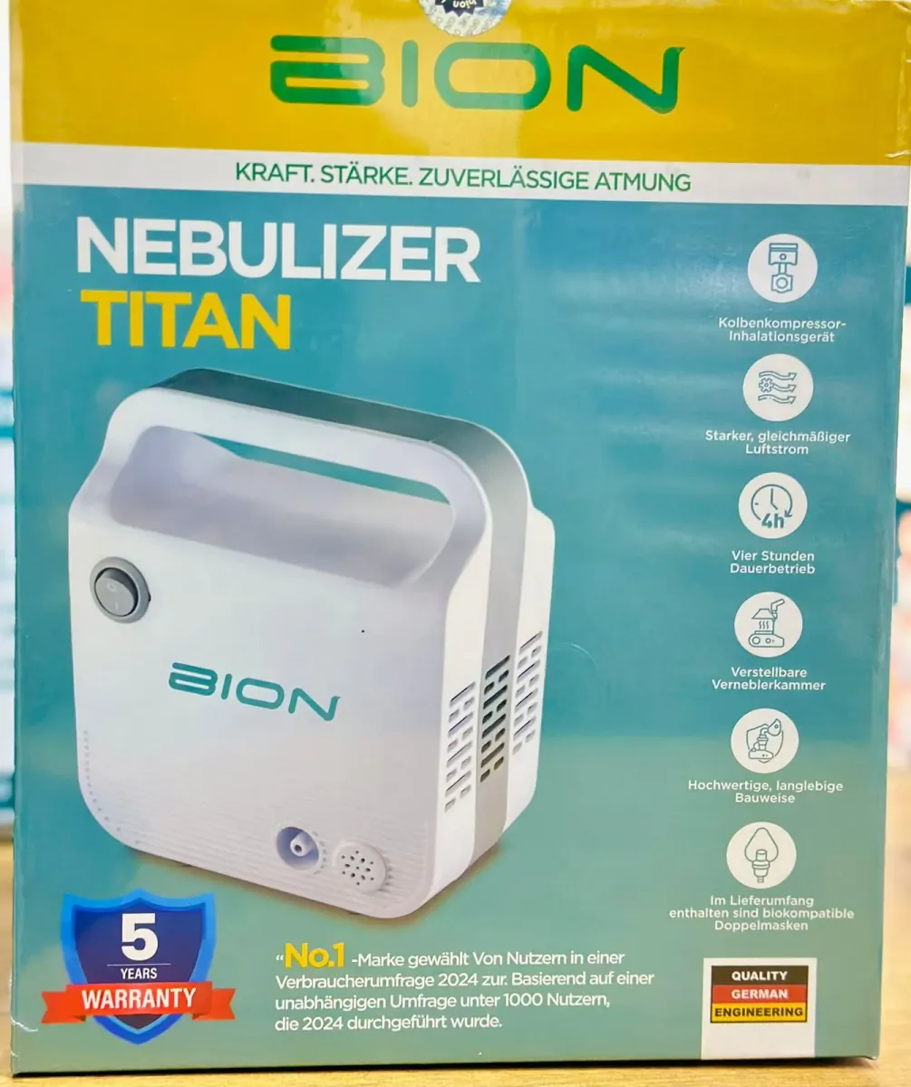 Compressor Nebulizer– Portable Piston Type Respiratory Therapy Machine for Asthma & COPD Treatment