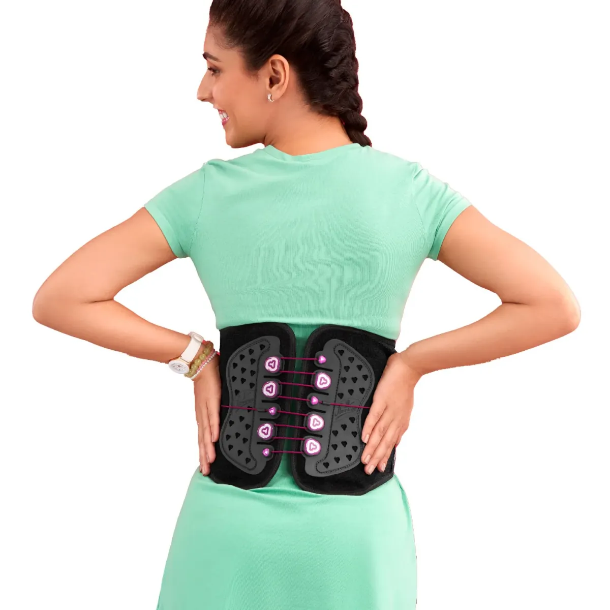 Flamingo Lace Pull Back Belt | Adjustable Lumbar Support Belt for Lower Back Pain Relief & Spine Stabilization