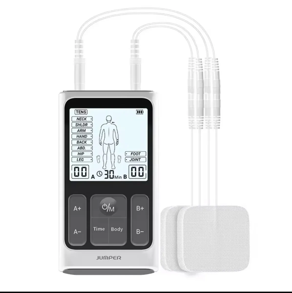 Jumper LPA11 TENS Therapy Device | Digital Pain Relief Electrotherapy Machine with EMS Massage & Muscle Stimulator