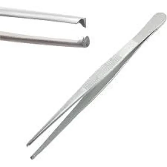 Tooth Forceps Fine Tip 6 Inch Stainless Steel Surgical Tissue Holding Forceps (1×2 Teeth)