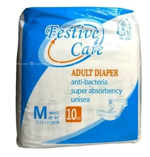 Festive Care Adult Diaper Unisex | High Absorbency Leak-Proof Disposable Diapers for Men & Women| Size: M,L,XL,XXL