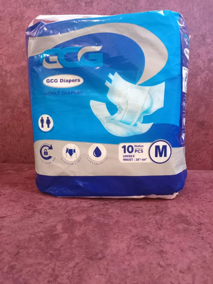 GCG Adult Diapers Unisex | High Absorbency Leak-Proof Disposable Incontinence Diapers for Men & Women | Size:M,L,XL,XXL