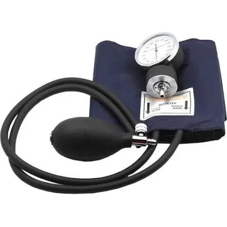 Exanovo Aneroid Blood Pressure Monitor Kit | Manual Sphygmomanometer with Adult Cuff, Stethoscope & Carry Case