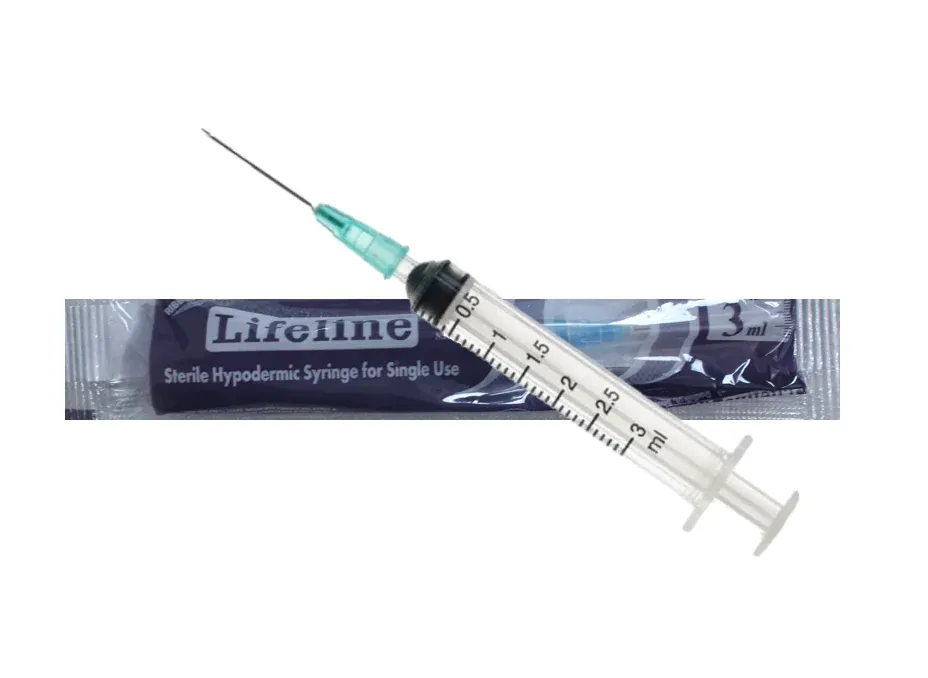 Lifeline Disposable Syringe 3ml | Sterile Single-Use Medical Syringe with Needle