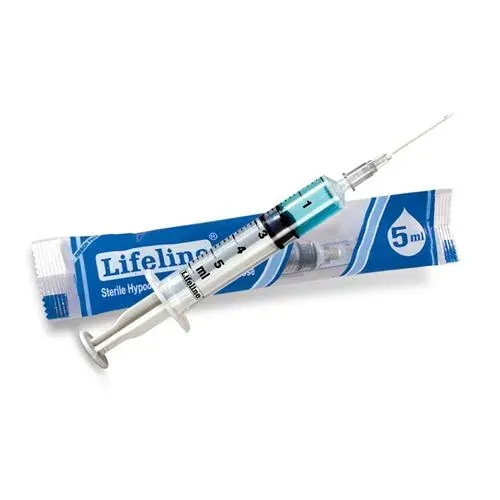 Lifeline Disposable Syringe 5ml | Sterile Single-Use Medical Syringe with Needle