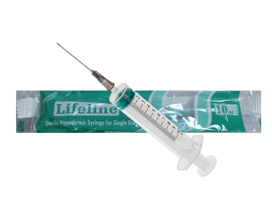 Lifeline Disposable Syringe 10ml | Sterile Single-Use Medical Syringe with Needle