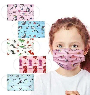 Disposable 3-Ply Printed Kids Face Mask (50ps/Box)