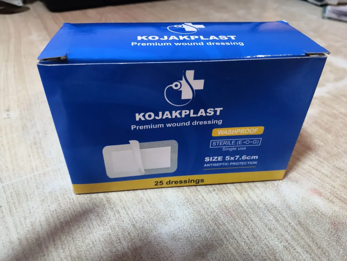 Kojakplast Premium Wound Dressing 5 × 7.6 cm | Sterile Absorbent Adhesive Wound Dressing – Pack of 25